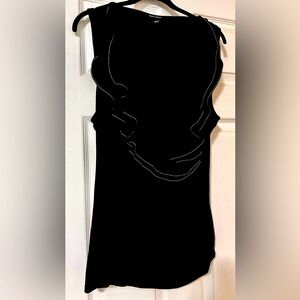 WHBM ruffle top. Very flattering. Wear v neck high or low